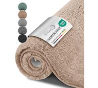 Beautissu Tapis de Bain Absorbant 120x70 cm - Tapis Salle de Bain Antidérapant Tapis de Douche Adapté au Chauffage au Sol - Tapis Douche Absorbant Nature Moelleux Extra Épais - BeauMare FL