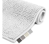 Beautissu Tapis de Bain Antidérapant Chenille 70x100 cm - Absorbant, Moelleux, Sortie de Douche - Blanc - BeauMare WR