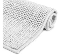 Beautissu Tapis de Bain BeauMare WR - Tapis salle de bain 50x50cm Blanc - Tapis de bain antidérapant adapté au chauffage au sol