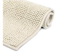 Beautissu Tapis de Bain BeauMare WR - Tapis salle de bain 50x50cm Crème - Tapis de bain antidérapant adapté au chauffage au sol