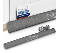 Beautissu Tuuli Bas de Porte 90 cm Poids 1 kg en Coton - comme Boudin de Porte ou Boudin de Fenêtre Contre Le Froid - Coussin de Porte Anthracite Robuste avec Remplissage et Tenue Ferme