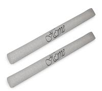 Beautissu Tuuli Ho 2X Bas de Porte 100 cm Poids 1,1 kg en Coton - comme Boudin de Porte ou Boudin de Fenêtre Contre Le Froid - Coussin de Porte Gris Clair Robuste avec Remplissage et Tenue Ferme