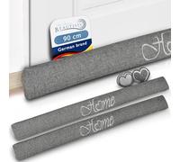 Beautissu Tuuli Ho 2X Bas de Porte 90 cm Poids 1 kg en Coton - comme Boudin de Porte ou Boudin de Fenêtre Contre Le Froid - Coussin de Porte Anthracite Robuste avec Remplissage et Tenue Ferme