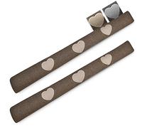Beautissu Tuuli HR 2X Bas de Porte 120 cm Poids 1,1 kg en Coton - comme Boudin de Porte ou Boudin de Fenêtre Contre Le Froid - Coussin de Porte Marron Robuste avec Remplissage et Tenue Ferme
