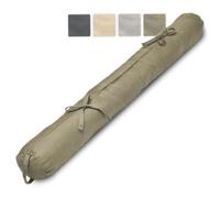 Beautissu Boudin Bas de Porte - 100% Coton - 100x10cm Taupe - Boudin de fenêtre avec Passant - Bas de Porte Isolant - pour Porte, fenêtre et Porte de Jardin - Viento
