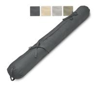 Beautissu Viento Boudin bas de porte - 100% Coton - 120x10cm Anthracite - Boudin de fenêtre avec passant - Bas de porte isolant