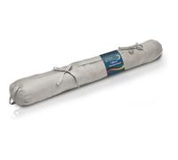 Beautissu Viento Boudin bas de porte - 100% Coton - 120x10cm Gris clair - Boudin de fenêtre avec passant - Bas de porte isolant