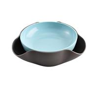 BEAUTRIO Bol à collation à double compartiment, plat de service deux en un for noix, edamame et pistaches