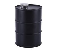 BEAUTRIO Flasque en acier inoxydable de 75 cl - Forme de baril de pétrole, étanche, portable, for hommes et femmes(Black)