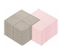 Beauty : 20 serviettes démaquillantes en microfibres - Roses et grises