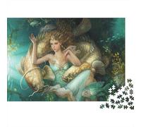 Beauty and Fishes Puzzles pour Personnes Âgées 1000 Pièces Recyclable Dreamy Art Puzzles Puzzle Jeu Props Impossible Hard Difficult Stimulant Activity 38x26cm/1000pcs
