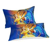 Beauty And The Beast Ensemble De Literie D Housse De Couette ¿¿ Cartoon Th¿¿Me Pi¿¿Ces Avec Taies D'oreiller ¿¿ Fermeture ¿¿Clair Dissimul¿¿E Et Housse De