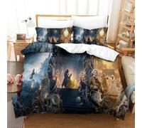 Beauty And The Beast Ensemble De Literie ¿¿ Motif Imprim¿¿ En D Housse De Couette Ultra Douce Ensemble De Pi¿¿Ces Avec Taie D'oreiller ¿¿ Fermeture ¿¿Clai