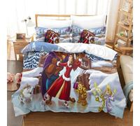 Beauty And The Beast Ensembles De Housse De Couette Cartoon Role D Ensembles De Literie Microfibre Parure De Lit King£¿Xcm£©