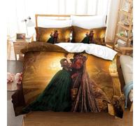 Beauty And The Beast Housse De Couette D Imprim¿¿ Movie Poster - Parure De Lit Microfibreavec Fermeture ¿¿Clair, Housse Couette Imprim¿¿ Avec Taies D'ore