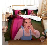 Beauty And The Beast Housse De Couette En Duvet Literie Trois Pi¿¿Ces Respirante, Chaude Et Facile D'entretien Fermeture ¿¿ Glissi¿¿Re Housse De Couette Adapt¿¿E Aux Enfants, Adolescen