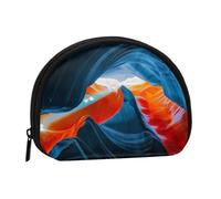 Beauty Antelope Canyon Mini sac de rangement portable en forme de coquillage pour pièces de monnaie