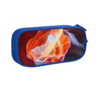 Beauty Antelope Canyon Trousse à crayons avec fermeture éclair lisse Grande trousse à crayons portable Sac de rangement pour fournitures scolaires et maquillage, bleu, Taille unique, Trousse de beauté