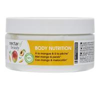 BEAUTY - Baume Corps Nutrition Mangue Pêche NECTAR OF | Onctueux et nourrissant | Pour une peau douce et hydratée | le pot de 200mL | LOT DE 3