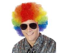 Beauty Beauty Fluffy Afro Synthetic Clown Wig for Men Women Cosplay Anime Party Christmas Halloween Fancy Funny Wigs (Rainbow)