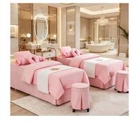 Beauty Bed Cover 4 pièces ensemble de literie pour Salon de beauté linge de lit épais draps couvre-lit Fumigation Massage Spa taie d'oreiller ensembles de h rose Square bedside 190*75cm (74.8*29.5in)