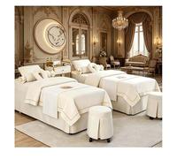 Beauty Bed Cover 4 pièces ensemble de literie pour Salon de beauté linge de lit épais draps couvre-lit Fumigation Massage Spa taie d'oreiller ensembles de h blanc Square bedside 180*60cm(70.8*23.6in)
