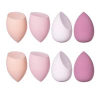 Beauty Blender, 8 Pièces éponge Fond de Teint éponge Maquillage pour Fonds de Teint, Poudres Liquides, Etc, éponge de Maquillage Existe en 3 Formes-Violet (Rose)