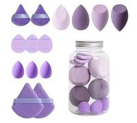 Beauty-Blender Jar - Ensemble d'éponges de maquillage douces, éponges de maquillage pour liquide, éponge anti-cernes portable, outils de maquillage pour fond de teint, crème