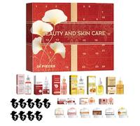 Beauty Calendrier de l'Avent 2024 - Calendrier de l'Avent de Noël pour soins de la peau - Kit de soins de la peau - Secrets pleins de secrets - Riche - Soins de la peau de la tête aux pieds