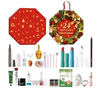 Beauty Calendrier de l'Avent 2025, compte à rebours de 24 jours avec coffret cadeau, kit de maquillage de Noël, calendrier de Noël pour adultes, partenaires, amies, mères et épouses