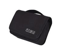 Beauty Case de voyage, sac de toilette de voyage suspendu, multi-compartiments pour organiser des objets personnels, crochet en métal pour accrocher, Noir ,