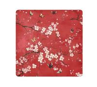 Beauty Cherry Blossom Trousse de maquillage autocollante Rouge 55,1 x 55,1 cm