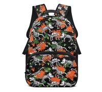 Beauty Collector Sac à dos pour filles et enfants avec bretelles réglables, Dinosaure Fossil Graffiti Dots, Sac à dos daypack