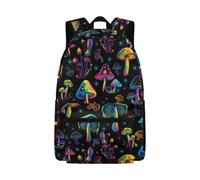 Beauty Collector Sac à dos pour garçons et filles 43,2 cm, Luciole champignon coloré noir, Sac à dos daypack