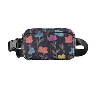 Beauty Floral Dark Sac à bandoulière tendance pour homme et femme Grande capacité avec sangle réglable pour voyage, salle de sport, travail, beauté florale foncée, taille unique, Beauté Floral Dark,