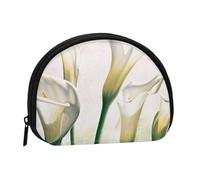 Beauty Flowers Mini porte-monnaie compact zippé pour pièces de monnaie, clés et petits objets