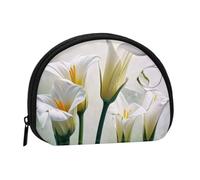 Beauty Flowers Mini sac de rangement avec fermeture éclair pour clés de monnaie Vous pouvez également ranger tous les petits objets que vous voulez, Noir , Taille unique, Pochette à monnaie