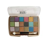 Beauty Forever Palette de 18 fards à paupières brillants et brillants pour un look audacieux et ultime avec applicateur inclus Gris fumé 01