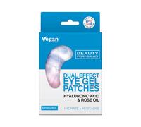 BEAUTY FORMULAS Patchs Gel Yeux Double Effet - Acide Hyaluronique + Huile de Ros