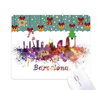 Beauty Gift Barcelone Espagne Ville Aquarelle Tapis de Souris en Jeu - Office Mat noël