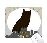 Beauty Gift Chouette Animal Noir Portrait la Nuit de noël, Tapis de Souris en Caoutchouc