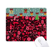 Beauty Gift Coeurs Roses lèvres Valentin Noir Tapis de Souris en Jeu - Office Mat noël