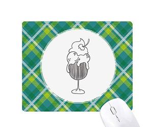 Beauty Gift Contour Noir Cherry Coupe de Glace réseaux Verte Grille Pixel Tapis de Souris