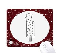 Beauty Gift Contour Noir Coeur de Glaces Glace Tapis de Souris en Hiver Flocon de Neige