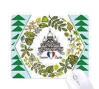 Beauty Gift Illustration de basilique Paris France Tapis de Souris Green Pine Tree Tapis en Caoutchouc