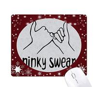 Beauty Gift Je Te Le Jure Noire Geste personnalisée Tapis de Souris en Hiver Flocon de Neige