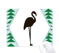 Beauty Gift la représentation Animale Black Flamingo Mignon Tapis de Souris Green Pine Tree Tapis en Caoutchouc