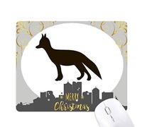 Beauty Gift la représentation Animale Black Fox Mignon la Nuit de noël, Tapis de Souris en Caoutchouc