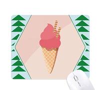 Beauty Gift Les cônes de Glace Å“ufs Rouge Tapis de Souris Green Pine Tree Tapis en Caoutchouc
