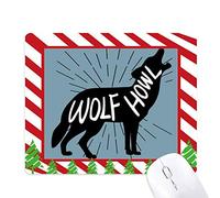 Beauty Gift Loup Noir Animal Silhouette Naturel Tapis de Souris Canne de noël du Tapis.